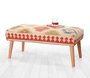 Atelier Del Sofa Banco Crema 91x42x46cm Algodón Lino Patas Haya Elegante y Cómodo